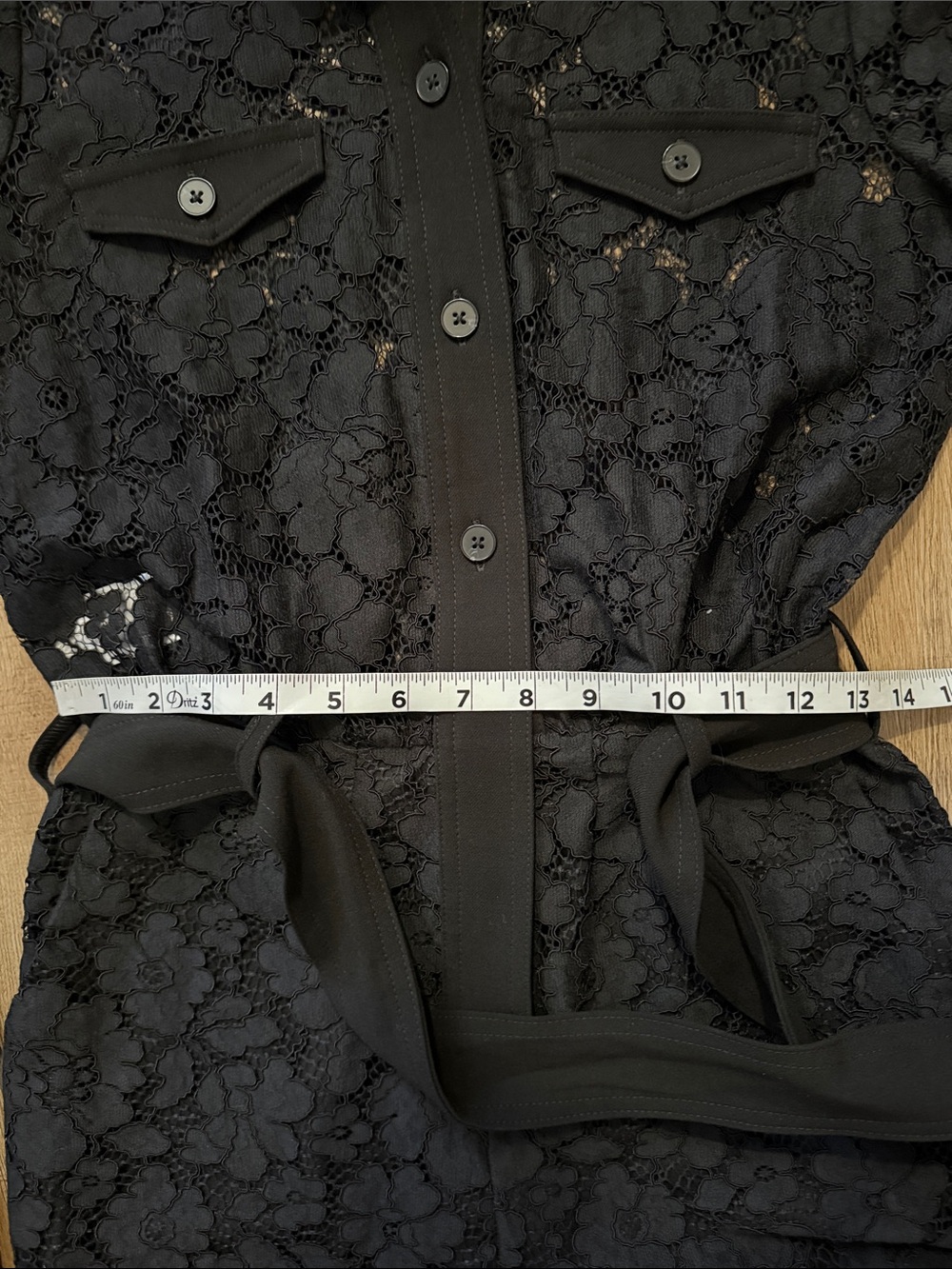 Express Lace Button Front Cargo Straight Leg Jumpsuit Size XS - Picture 11 of 14